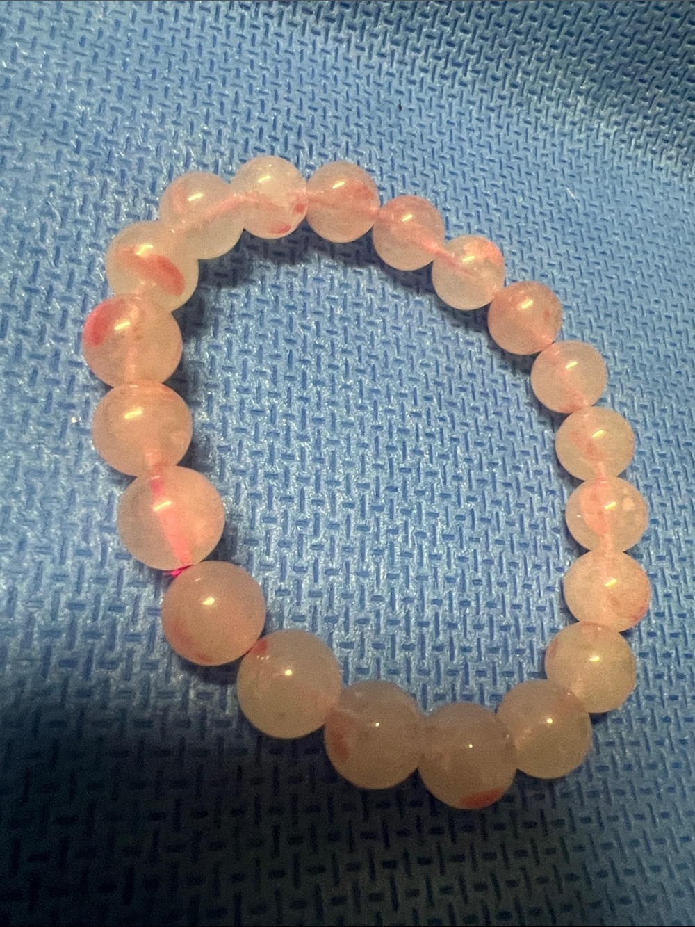 Pink Beaded Stretch Bracelet - Brand Unbranded